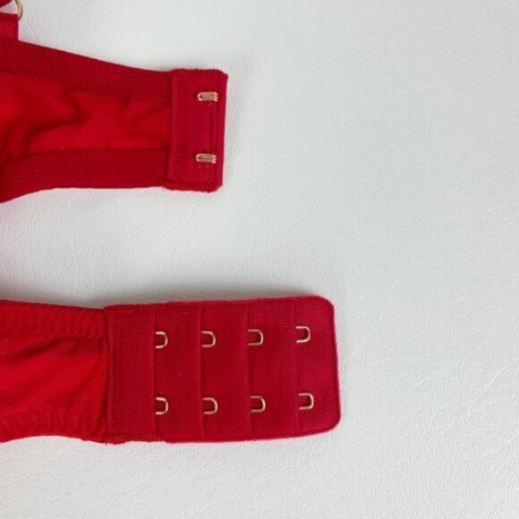 NWOT Victoria's Secret Bra 32DD Dream Angels Lined Demi Red Lace B1783 - Picture 4 of 6